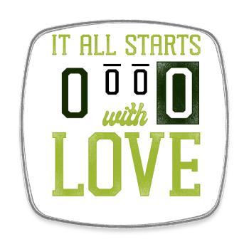 Funny Tennis Player Racket It All - Square fridge magnet - white - Front