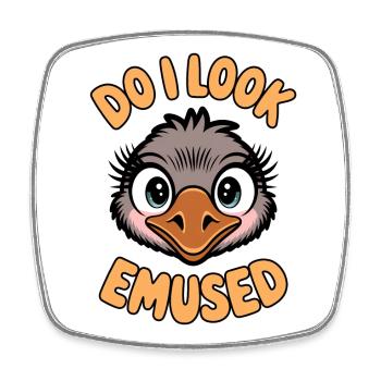 Emu Saying Australia Emus Funny Emu Gift - Square fridge magnet - white - Front