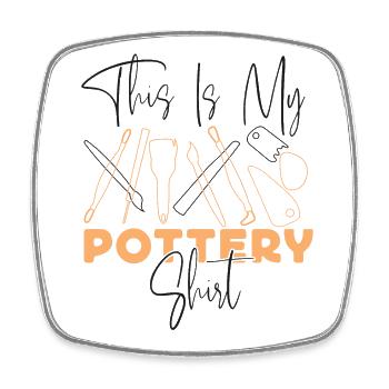 Pottery Ceramics Artist This Is My - Square fridge magnet - white - Front