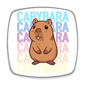 Cute Capybara Rodent Animal for Capybara Lover - Square fridge magnet - white - Front
