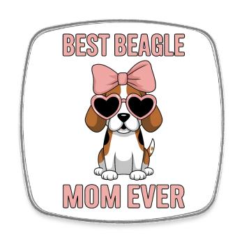 Beagle Maman Chien Maman Drôle Beagle Cadeau - Magnet carré - blanc - Devant