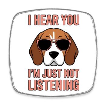Beagle Spruch Hund Beagle Lustiges Beagle Geschenk - Viereckiger Kühlschrankmagnet - Weiß - Vorne