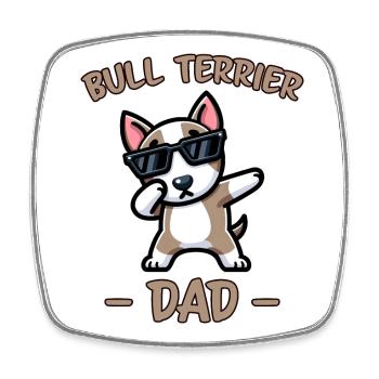 Bullterrier Spruch Lustiges Bullterrier Geschenk - Viereckiger Kühlschrankmagnet - Weiß - Vorne