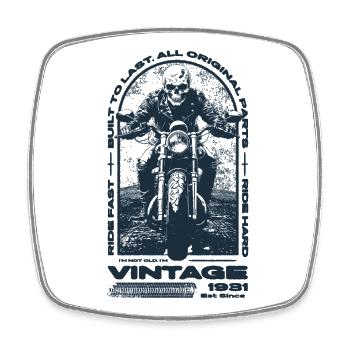 Moto Vintage Motards Moto Anniversaire 1931 - Magnet carré - blanc - Devant