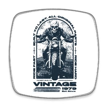 Vintage Motorrad Biker Motorrad Geburtstag 1979 - Viereckiger Kühlschrankmagnet - Weiß - Vorne
