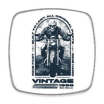 Vintage Motorrad Biker Motorrad Geburtstag 1998 - Viereckiger Kühlschrankmagnet - Weiß - Vorne