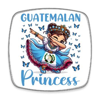 Guatemalan Princess Dabbing for girls & kids - Square fridge magnet - white - Front