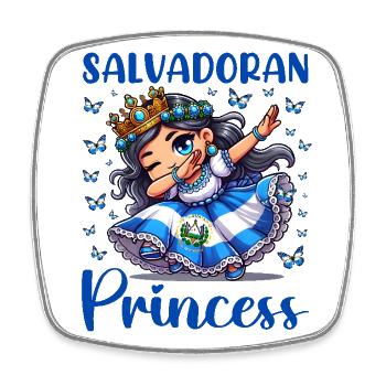 Salvadoran Princess Dabbing for girls & kids - Square fridge magnet - white - Front