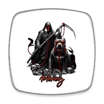 No Mercy....Dead - Viereckiger Kühlschrankmagnet - Weiß - Vorne