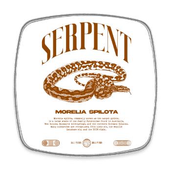 Teppich Python Moderne Reptile Keeper Streetwear - Viereckiger Kühlschrankmagnet - Weiß - Vorne