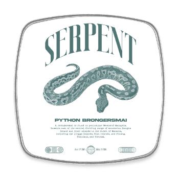 python de sang moderne reptile keeper streetwear - Magnet carré - blanc - Devant