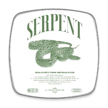 Reticulated Python Reptile Keeper Streetwear - Square fridge magnet - white - Front