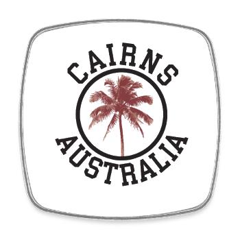 Cairns Australien - Viereckiger Kühlschrankmagnet - Weiß - Vorne