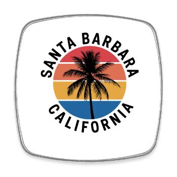 California Santa Barbara - Viereckiger Kühlschrankmagnet - Weiß - Vorne