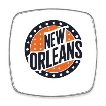 New Orleans - Square fridge magnet - white - Front