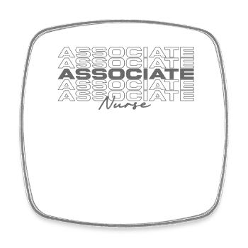 Associate Nurse Medical Nurses Stilvoll - Viereckiger Kühlschrankmagnet - Weiß - Vorne