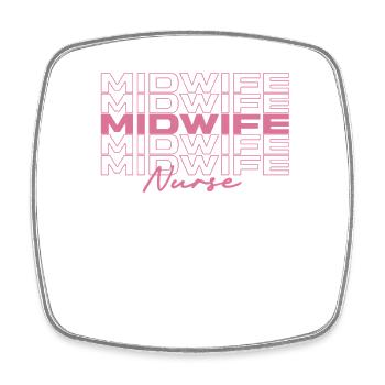 Sage-femme infirmière infirmières médicales élégantes - Magnet carré - blanc - Devant