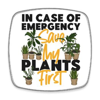 Plant Lover Gardening In Case Of - Square fridge magnet - white - Front