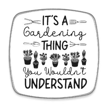 Amateur de plantes jardinage c’est un - Magnet carré - blanc - Devant
