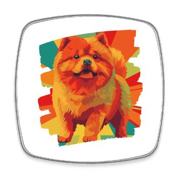Chow Chow - Viereckiger Kühlschrankmagnet - Weiß - Vorne