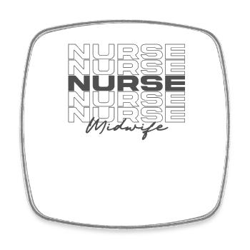 Sage-femme infirmière infirmières médicales élégantes - Magnet carré - blanc - Devant