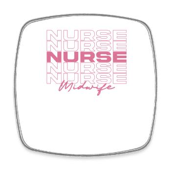 Midwife Nurse Medical Nurses Stylish - Square fridge magnet - white - Front