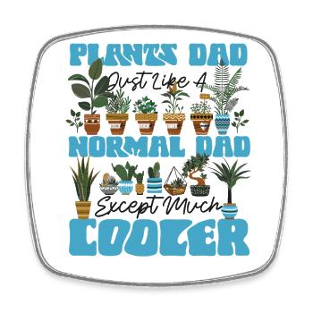 Plant Lover Gardening Dad Plants - Viereckiger Kühlschrankmagnet - Weiß - Vorne