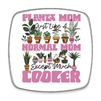 Amoureux des plantes Jardinage Maman Plante - Magnet carré - blanc - Devant
