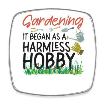 Amoureux des plantes Jardinage Jardinage - Magnet carré - blanc - Devant