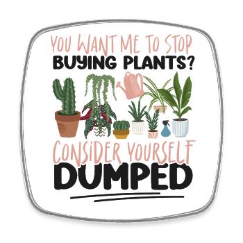 Amateur de plantes jardinage Tu veux moi - Magnet carré - blanc - Devant