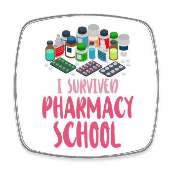Pharmacy Tech Technician - Square fridge magnet - white - Front