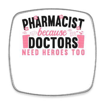 Pharmacy Tech Technician - Viereckiger Kühlschrankmagnet - Weiß - Vorne
