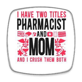 Pharmacy Tech Technician - Viereckiger Kühlschrankmagnet - Weiß - Vorne