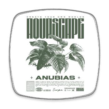 Aquascaping Anubias Aquatic Plant Fish Keeper - Square fridge magnet - white - Front