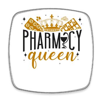 Technicien en pharmacie - Magnet carré - blanc - Devant