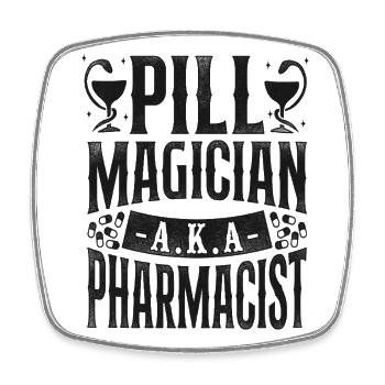 Pharmacy Tech Technician - Viereckiger Kühlschrankmagnet - Weiß - Vorne