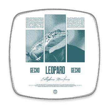 Leopard Gecko Reptile Keeper Streetwear - Square fridge magnet - white - Front