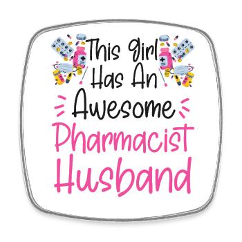 Pharmacy Tech Technician - Viereckiger Kühlschrankmagnet - Weiß - Vorne