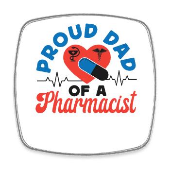Pharmacy Tech Technician - Viereckiger Kühlschrankmagnet - Weiß - Vorne