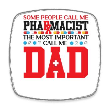 Pharmacy Tech Technician - Viereckiger Kühlschrankmagnet - Weiß - Vorne