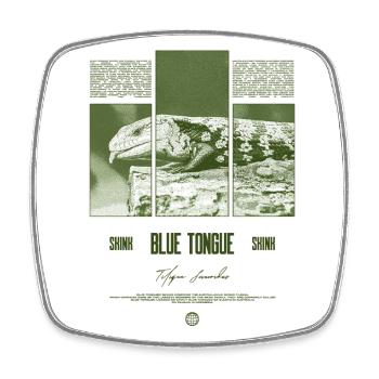 Blue Tongue Skink Reptile Keeper Streetwear - Viereckiger Kühlschrankmagnet - Weiß - Vorne
