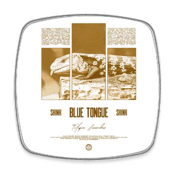 Blue Tongue Skink Reptile Keeper Streetwear - Viereckiger Kühlschrankmagnet - Weiß - Vorne
