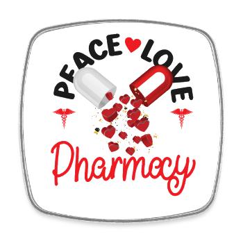 Pharmacy Tech Technician - Viereckiger Kühlschrankmagnet - Weiß - Vorne