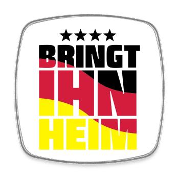 bring him home! World Cup trophy - Square fridge magnet - white - Front