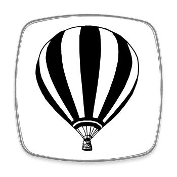 Heißluftballon Ballonfahrer Ballonfahrt (25) - Viereckiger Kühlschrankmagnet - Weiß - Vorne