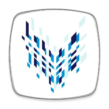 Graphic arrow - Square fridge magnet - white - Front