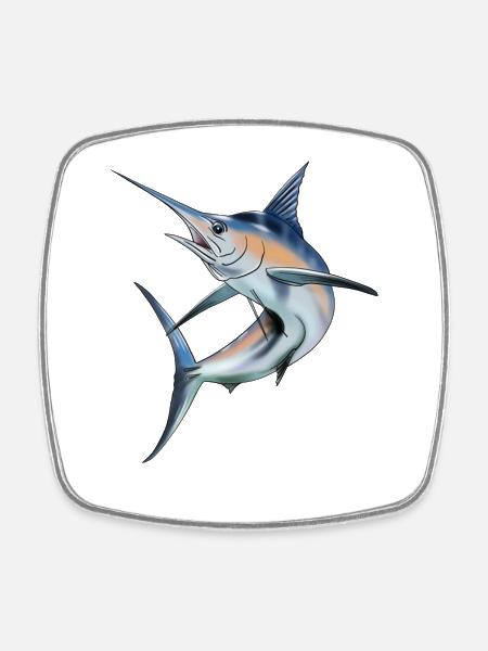 Marlin - Square fridge magnet - white