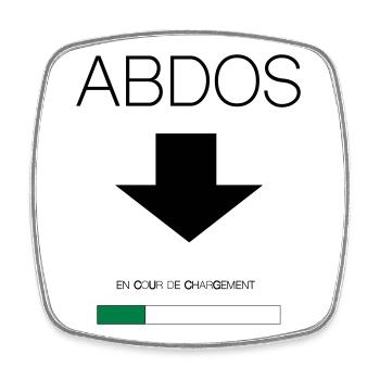 abdo - Magnet carré - blanc - Devant