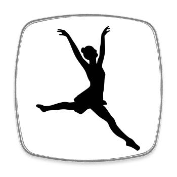 Dancer - Square fridge magnet - white - Front