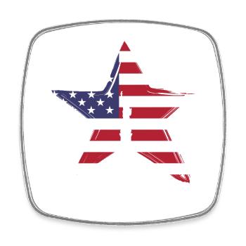 étoiles amérique, drapeau de la liberté usa freiheitsst étoiles - Magnet carré - blanc - Devant